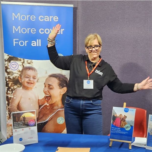 Boomerang Travel Centre's Debi Kitt travelled from Kyabram, Victoria to help out